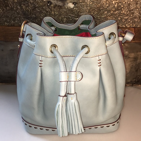 Dooney & Bourke Florentine Drawstring Bag in Pale Blue - Picture 2 of 14